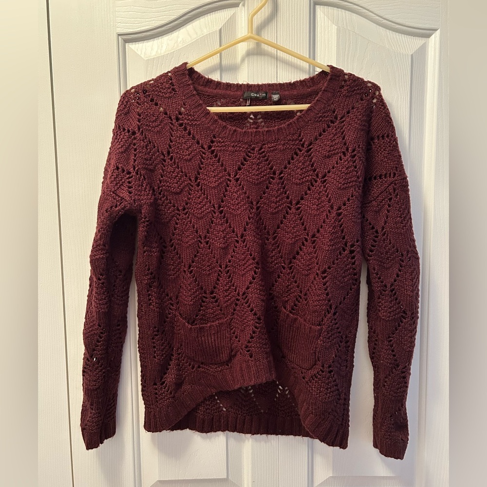 Dex Women's Burgundy Knit Sweater